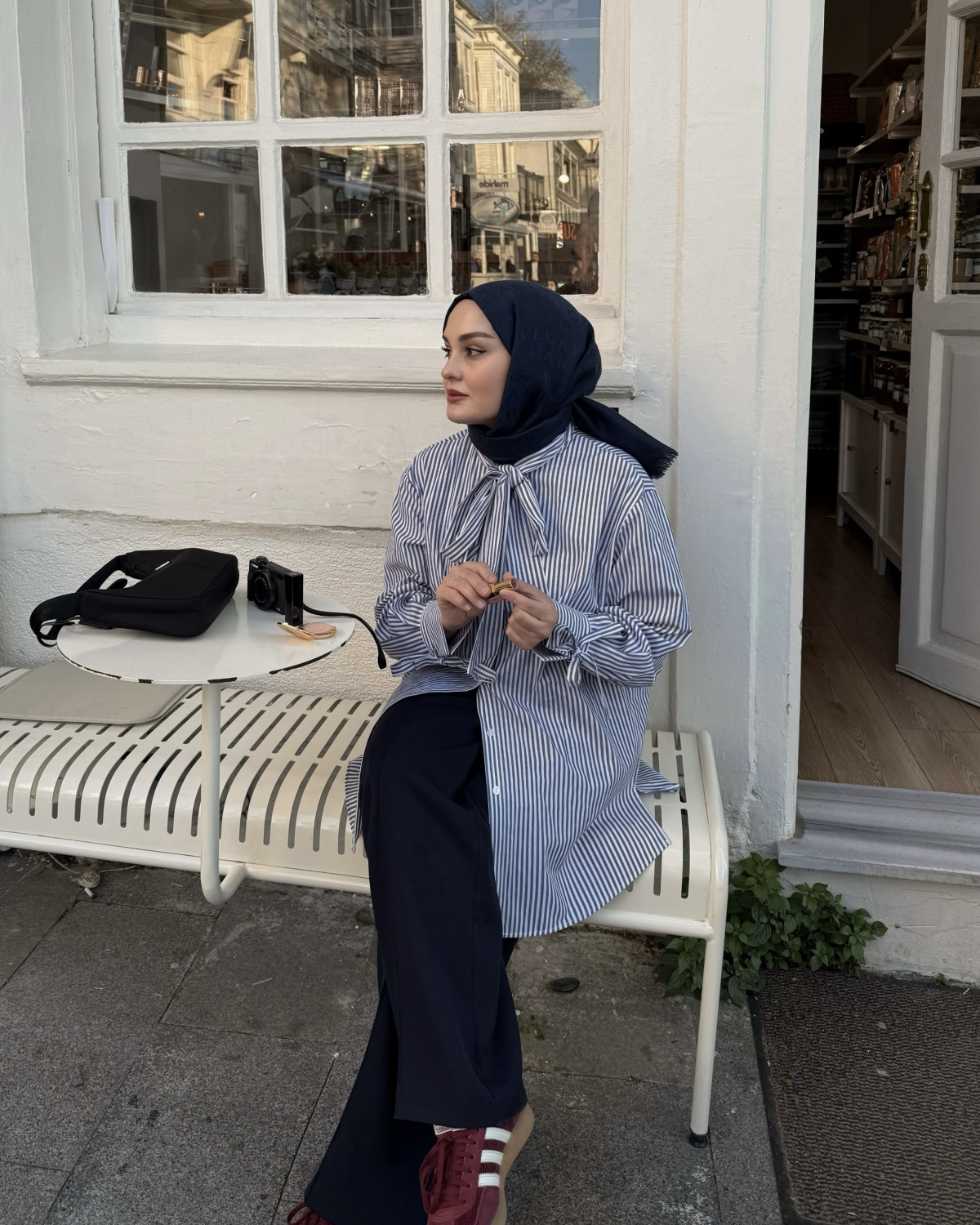 ALEYNA ATALAR SEÇİMİ ÇİZGİLİ GÖMLEK - 3