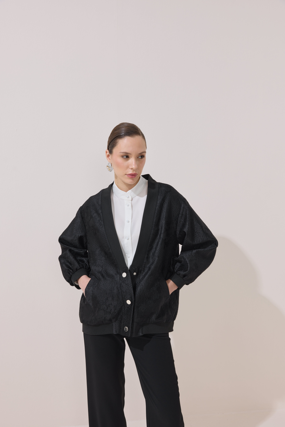 BOMBER JAKAR CEKET SİYAH - 1