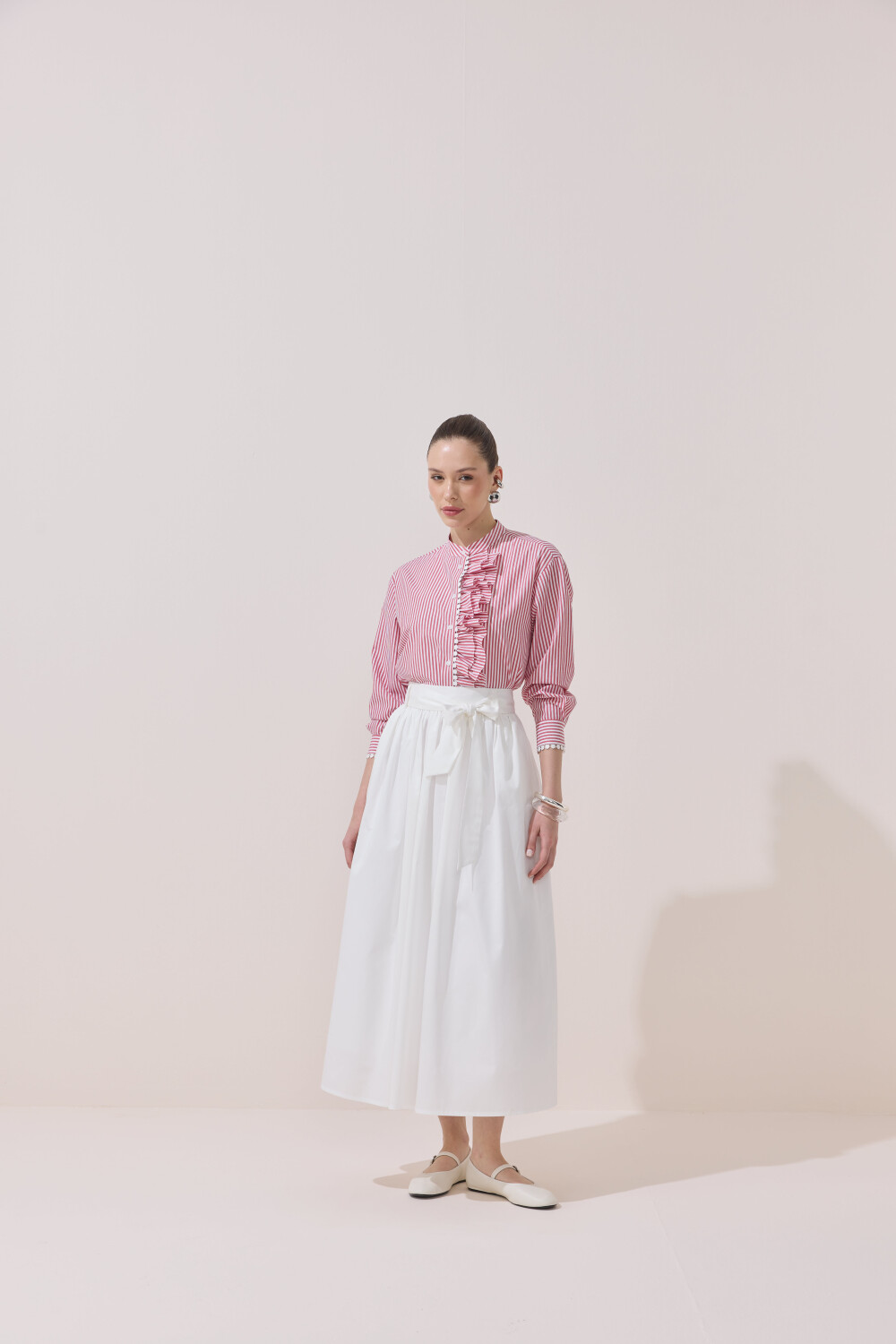 BÜZGÜLÜ POPLİN ETEK - 5