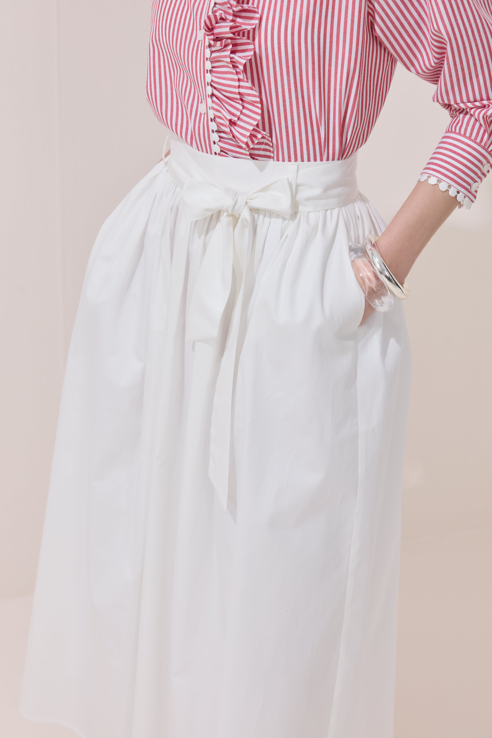 BÜZGÜLÜ POPLİN ETEK - 2