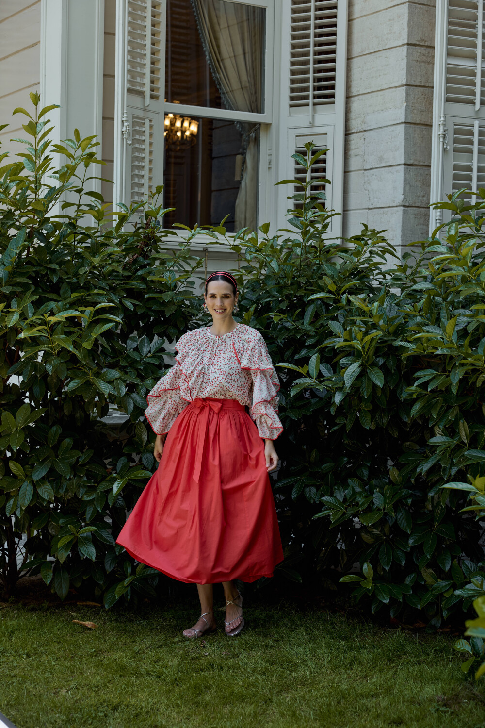 ÇİÇEK DESENLİ BLUZ MERCAN - 3