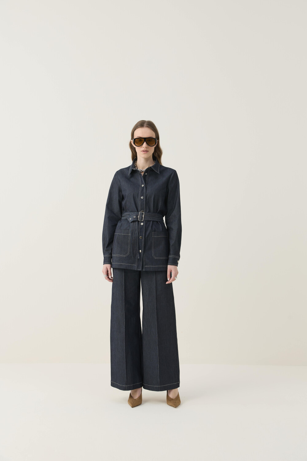 DİKİŞ DETAYLI PREMİUM DENİM TAKIM - 6