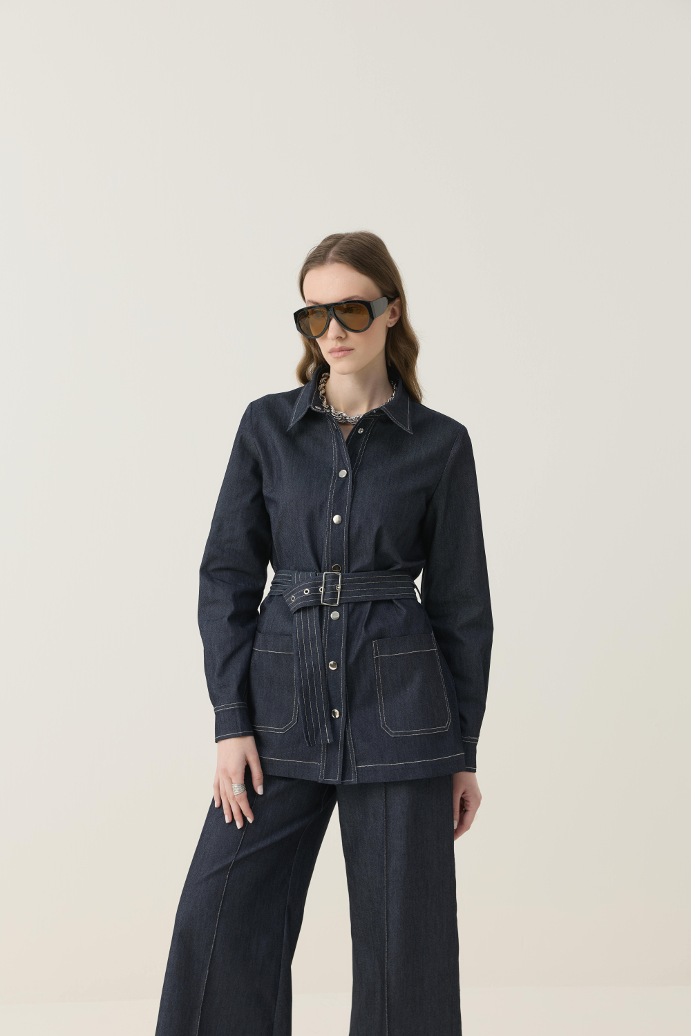 DİKİŞ DETAYLI PREMİUM DENİM TAKIM - 1