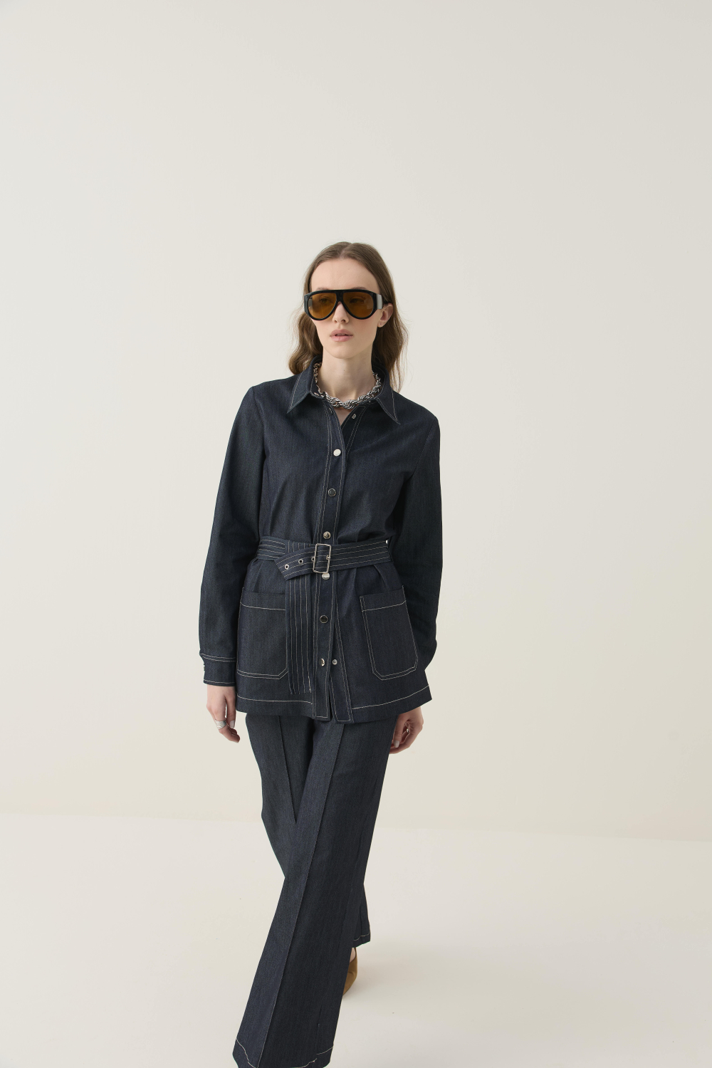 DİKİŞ DETAYLI PREMİUM DENİM TAKIM - 4