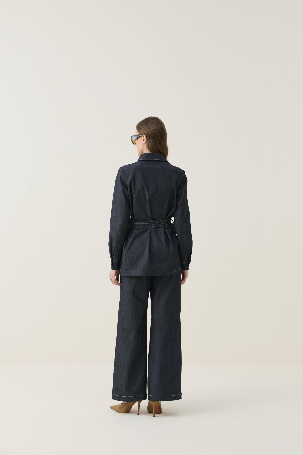 DİKİŞ DETAYLI PREMİUM DENİM TAKIM - 8