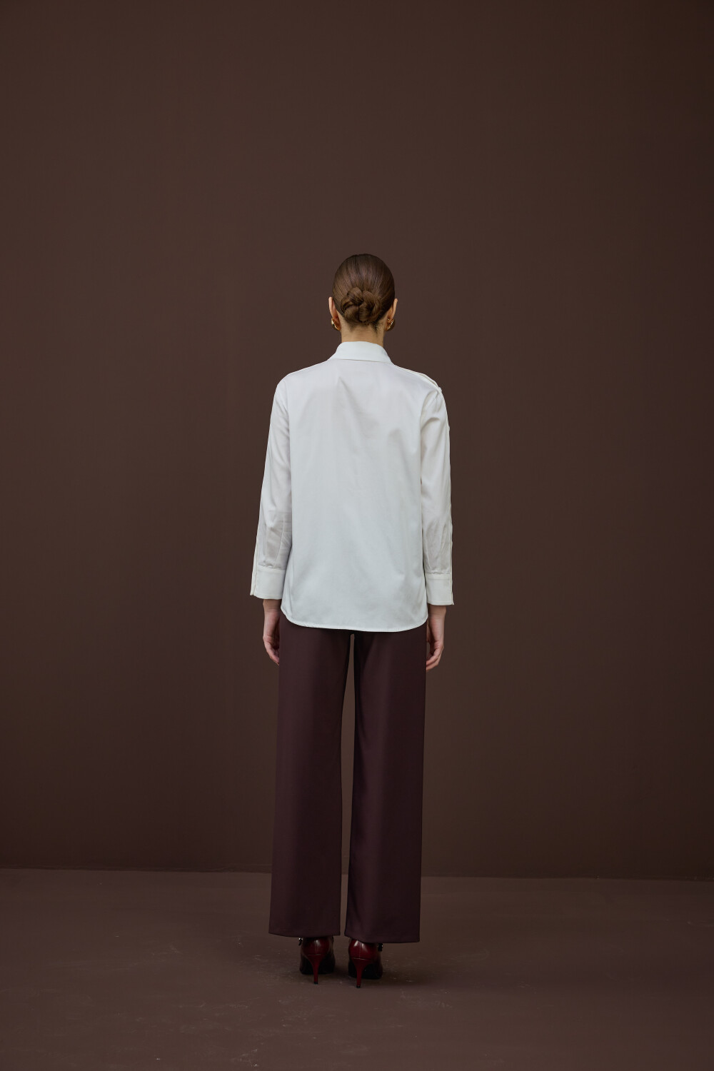 DÜĞME DETAYLI GÖMLEK EKRU - 3