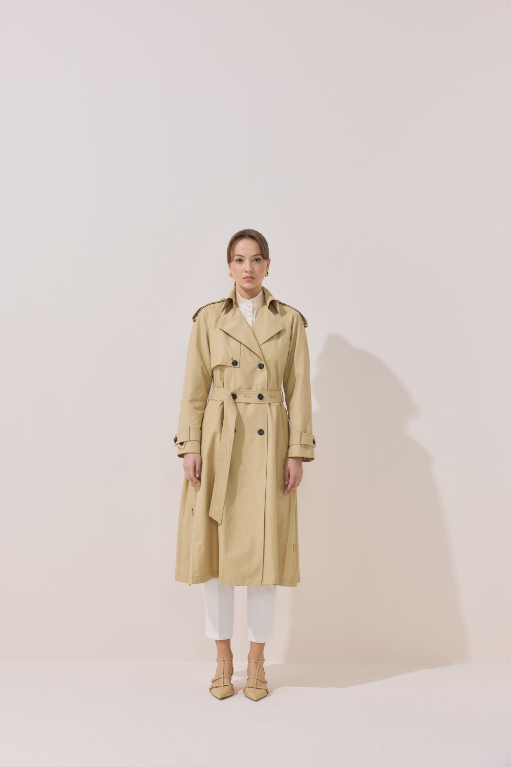 DÜĞME DETAYLI PREMİUM TRENÇKOT CAMEL - 3