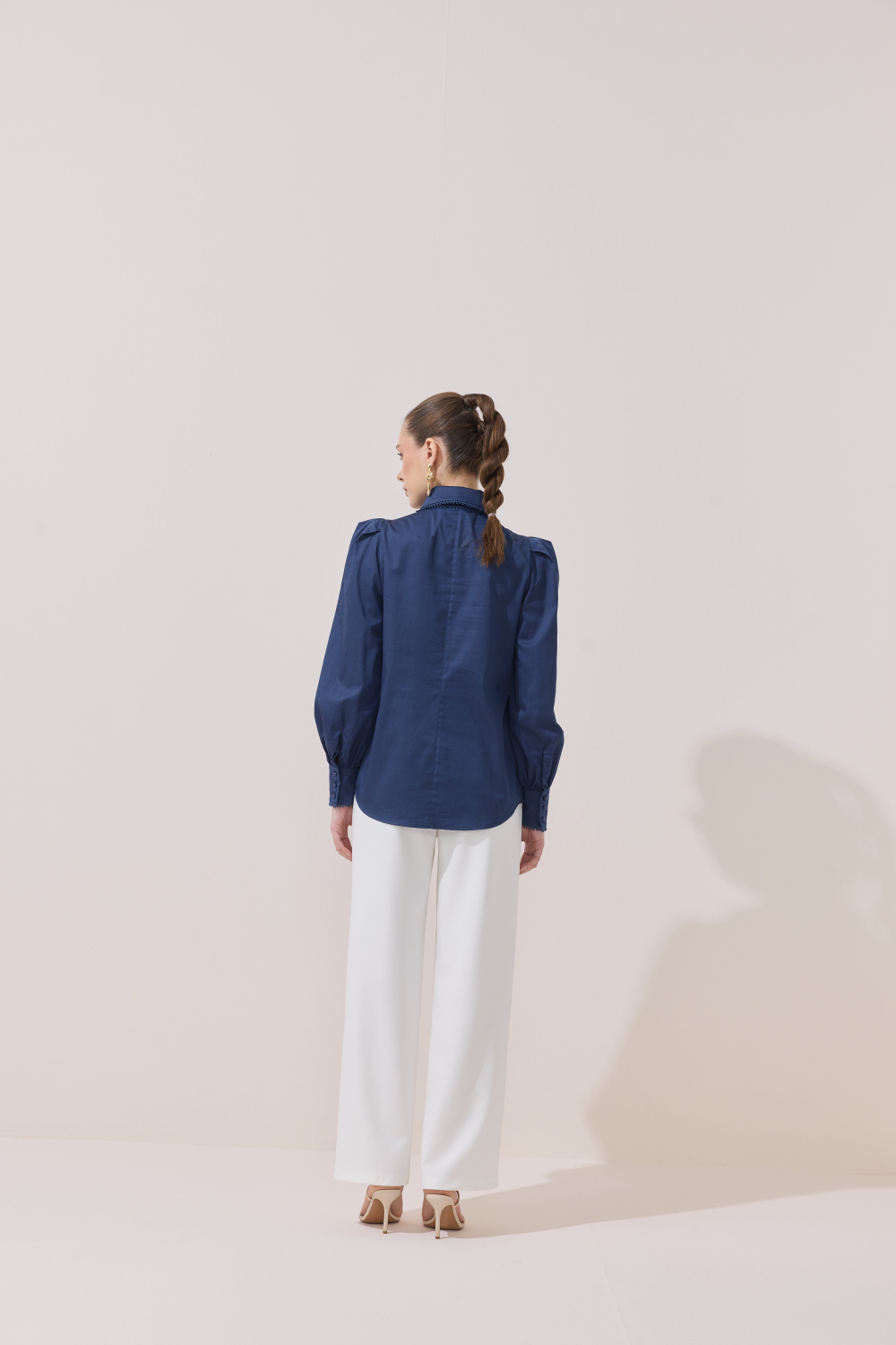 FİSTOLU GÖMLEK LACİVERT - 3