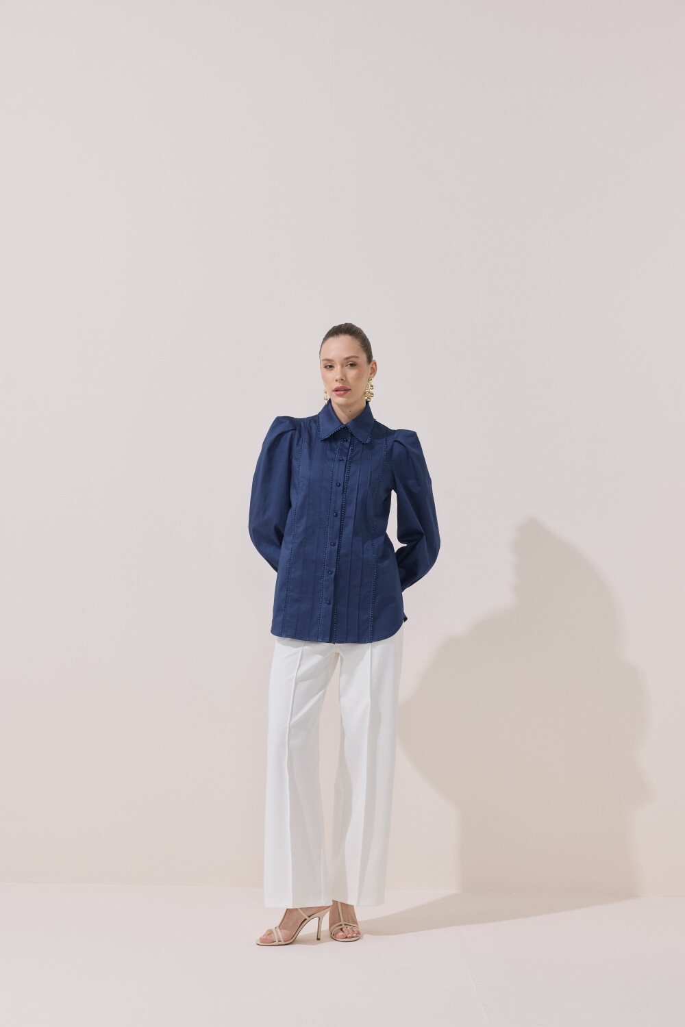 FİSTOLU GÖMLEK LACİVERT - 4