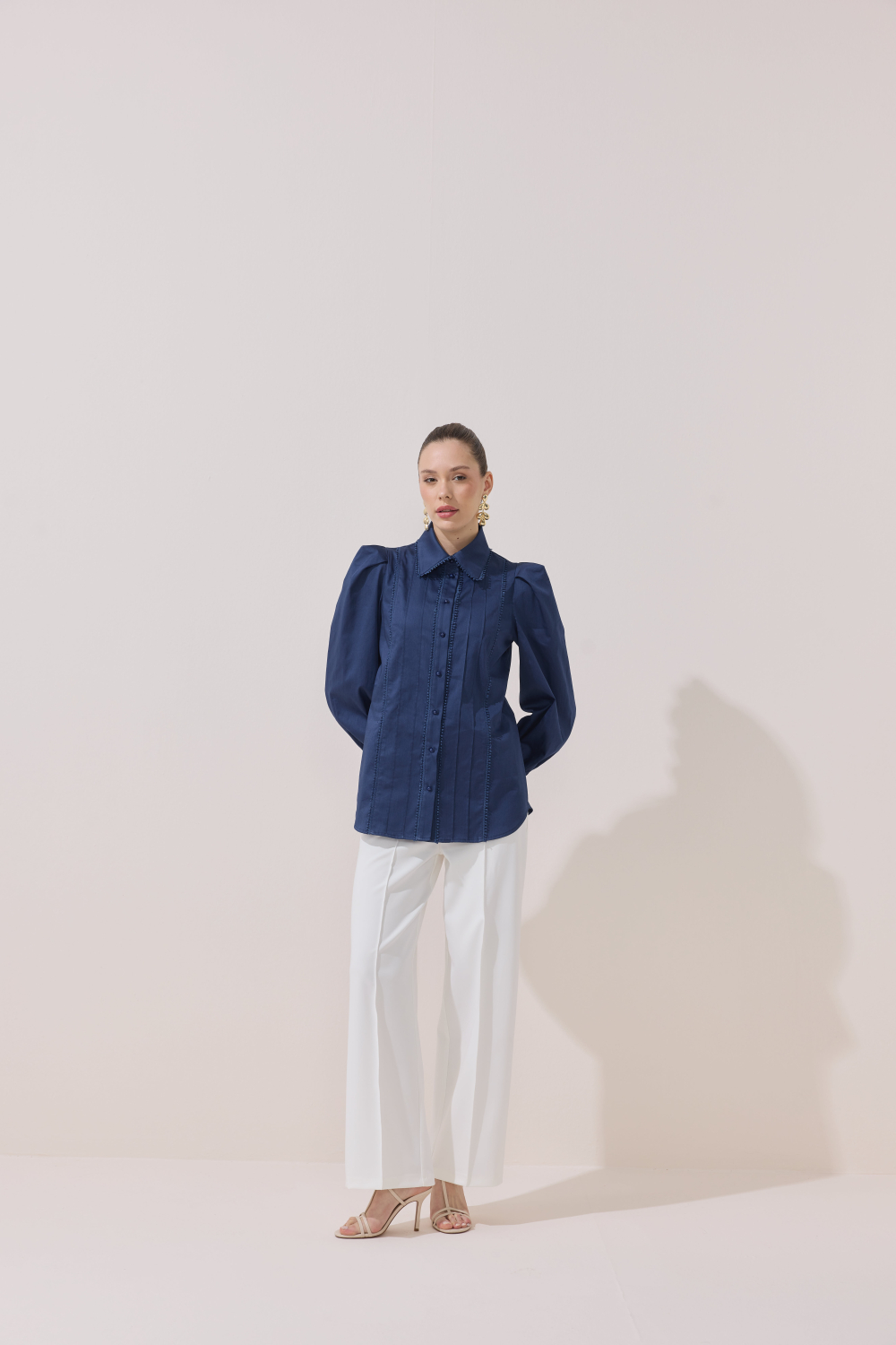 FİSTOLU GÖMLEK LACİVERT - 4