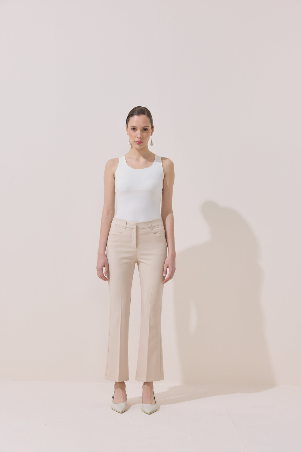 FLARE PANTOLON BEJ - 