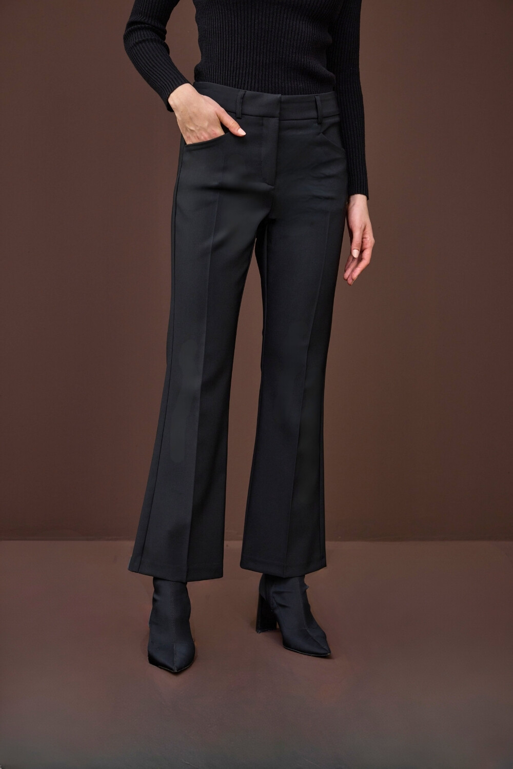 FLARE PANTOLON SİYAH - 