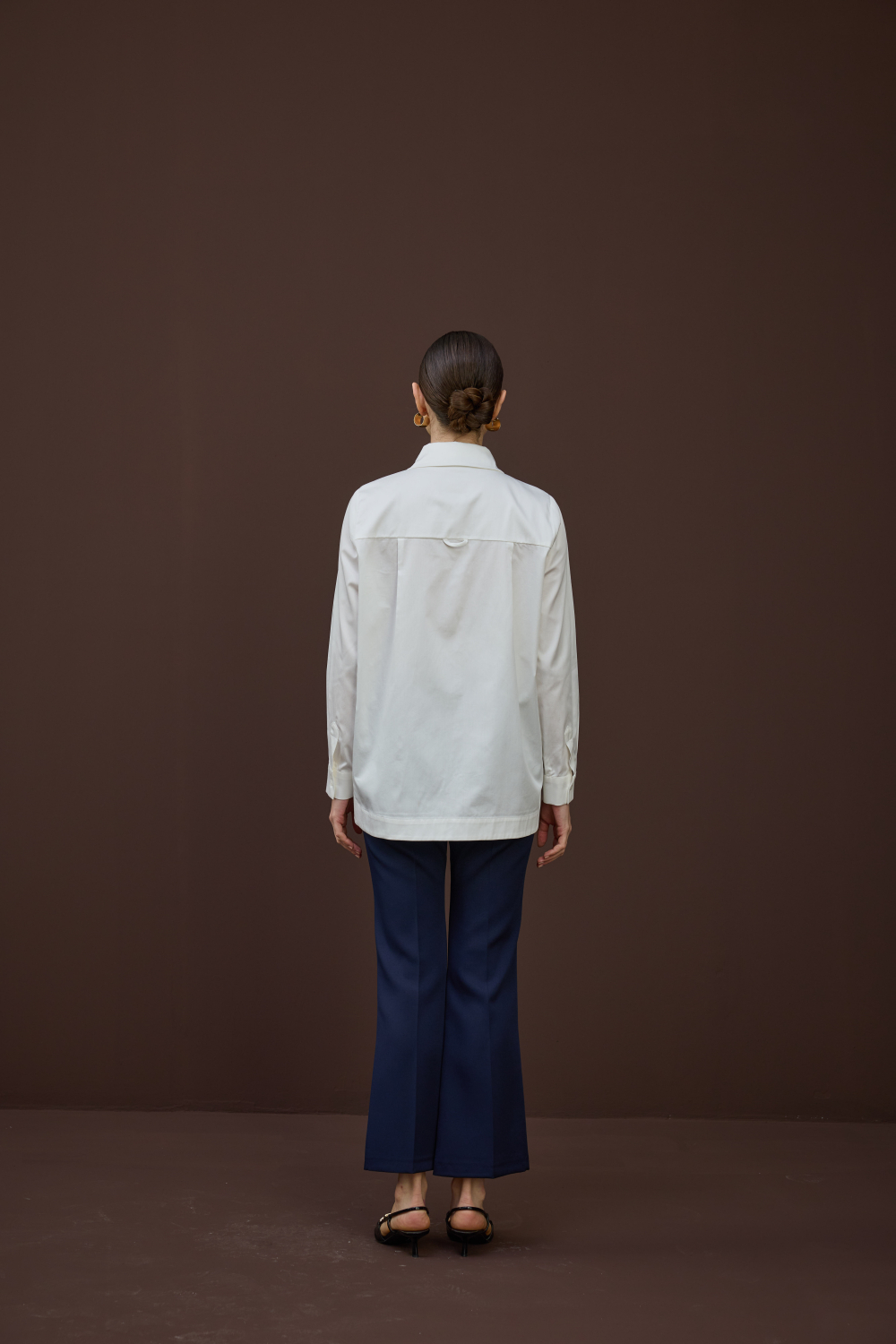 FULARLI GÖMLEK EKRU - 4