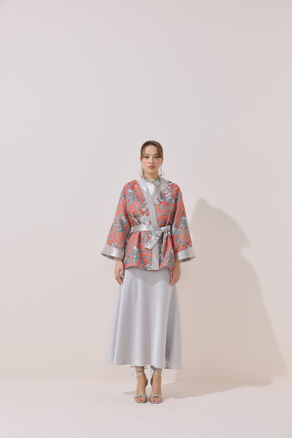 GARNİLİ JAKAR KİMONO MERCAN - 2