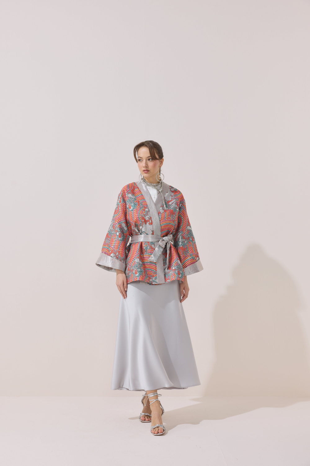 GARNİLİ JAKAR KİMONO MERCAN - 4