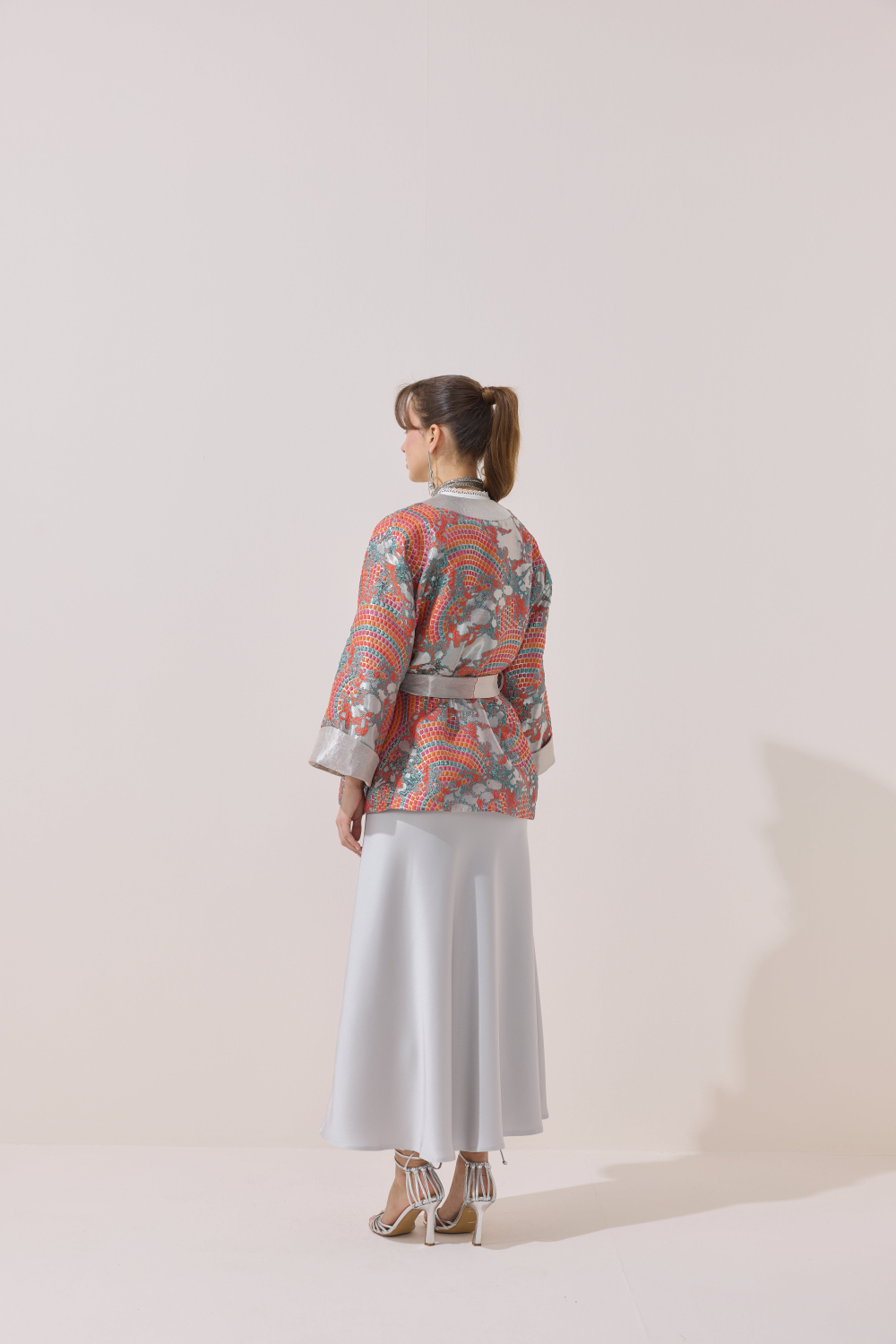 GARNİLİ JAKAR KİMONO MERCAN - 9