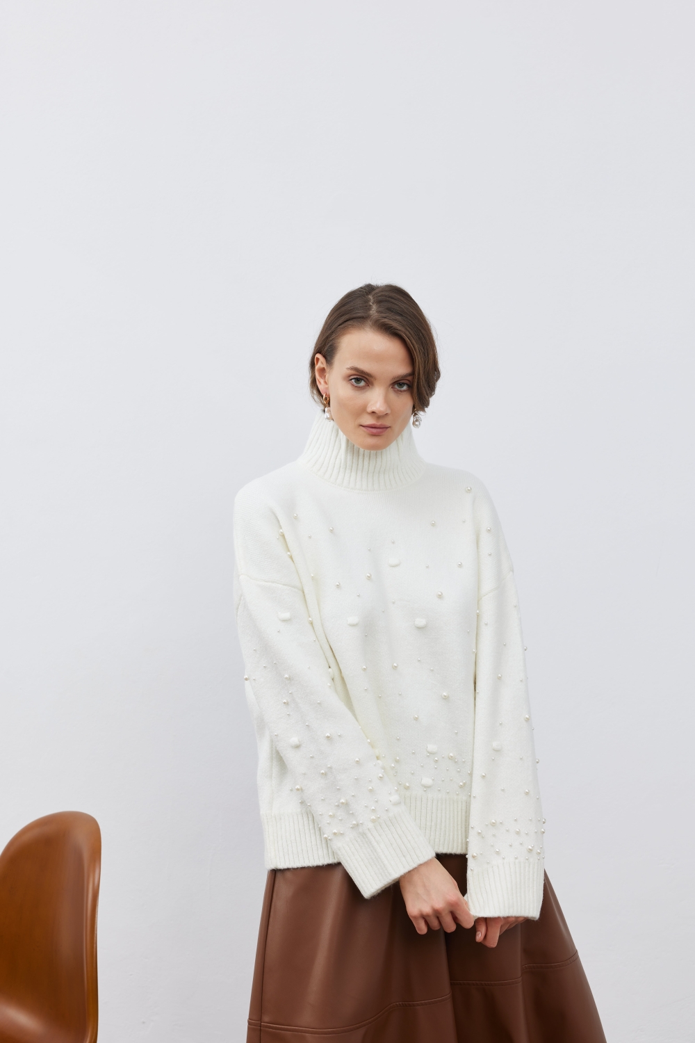 İNCİ DETAYLI TRİKO KAZAK - 3