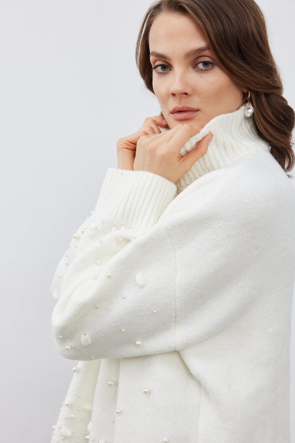 İNCİ DETAYLI TRİKO KAZAK - 4