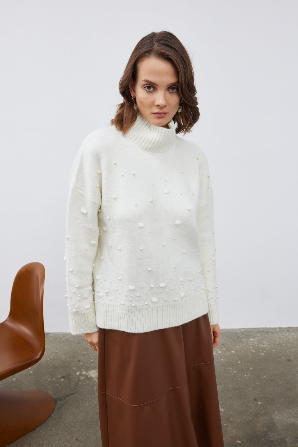 İNCİ DETAYLI TRİKO KAZAK - 6