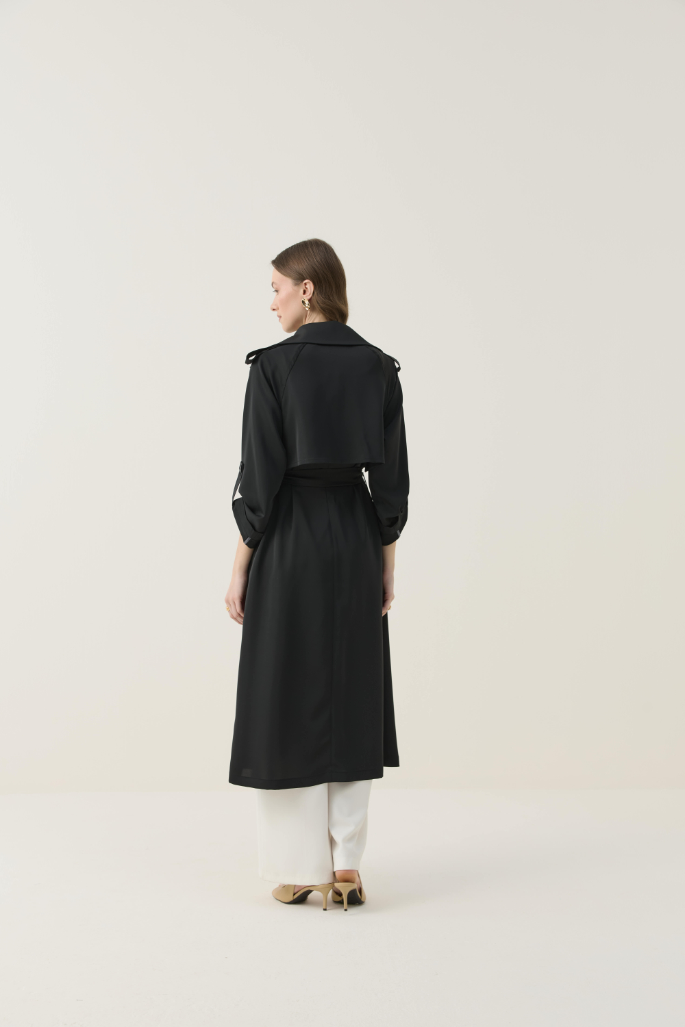 İPEKSİ DOKULU ASTARSIZ YAZLIK TRENÇKOT - 5