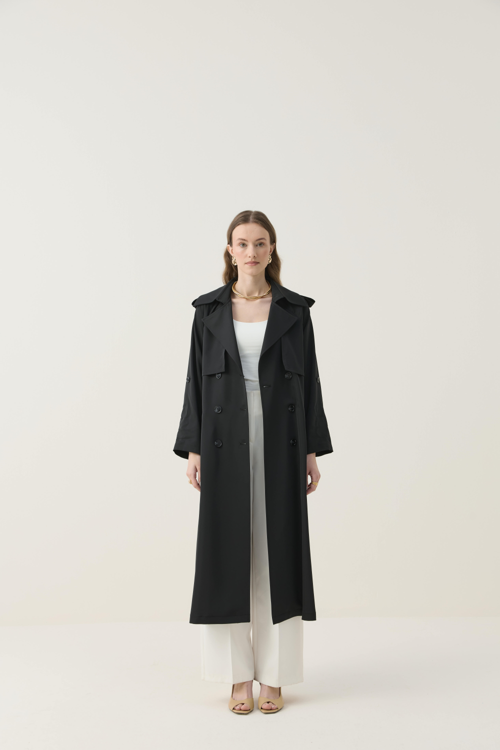 İPEKSİ DOKULU ASTARSIZ YAZLIK TRENÇKOT - 6