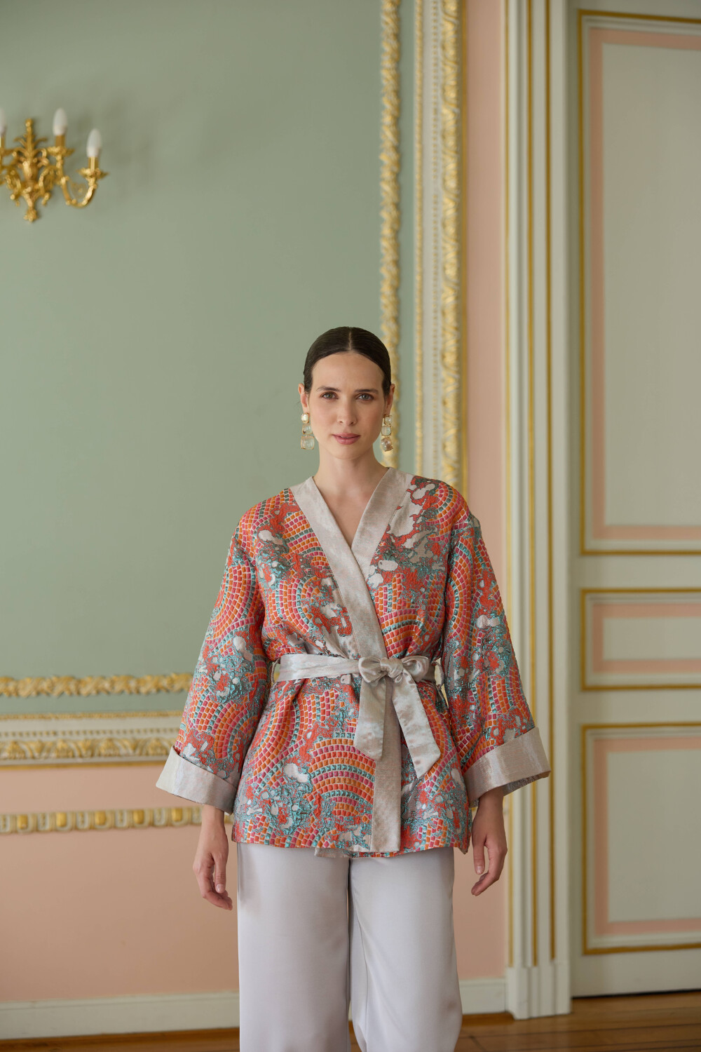 JAKAR CEKET MOZAİK MERCAN - 