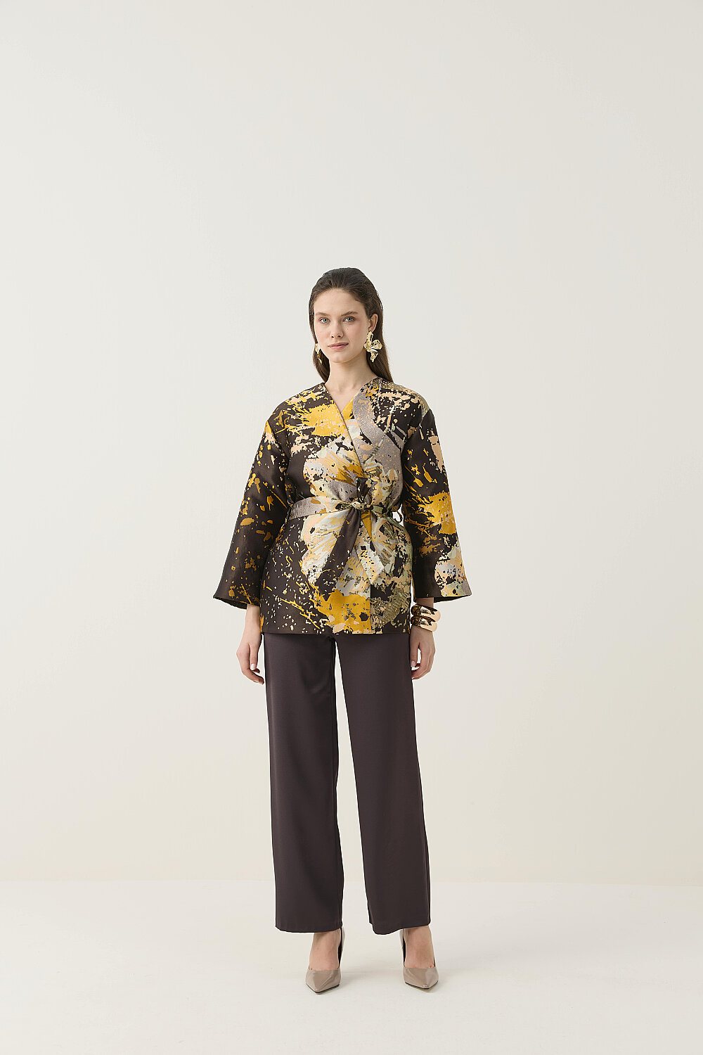 JAKAR KİMONO CEKET KAHVE - 2