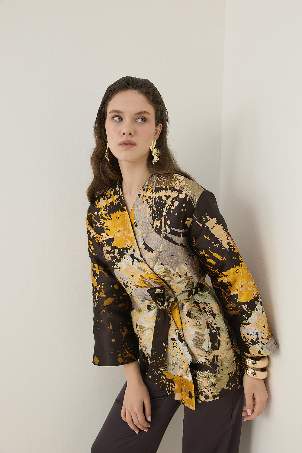 JAKAR KİMONO CEKET KAHVE - 7