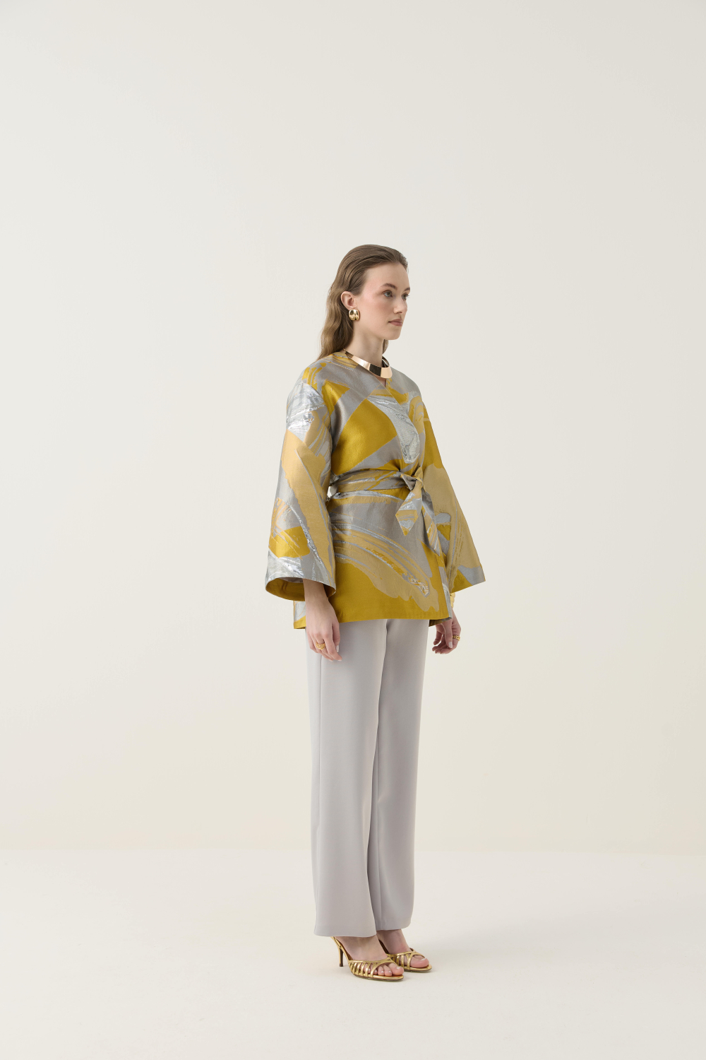 JAKAR KİMONO CEKET SARI - 3