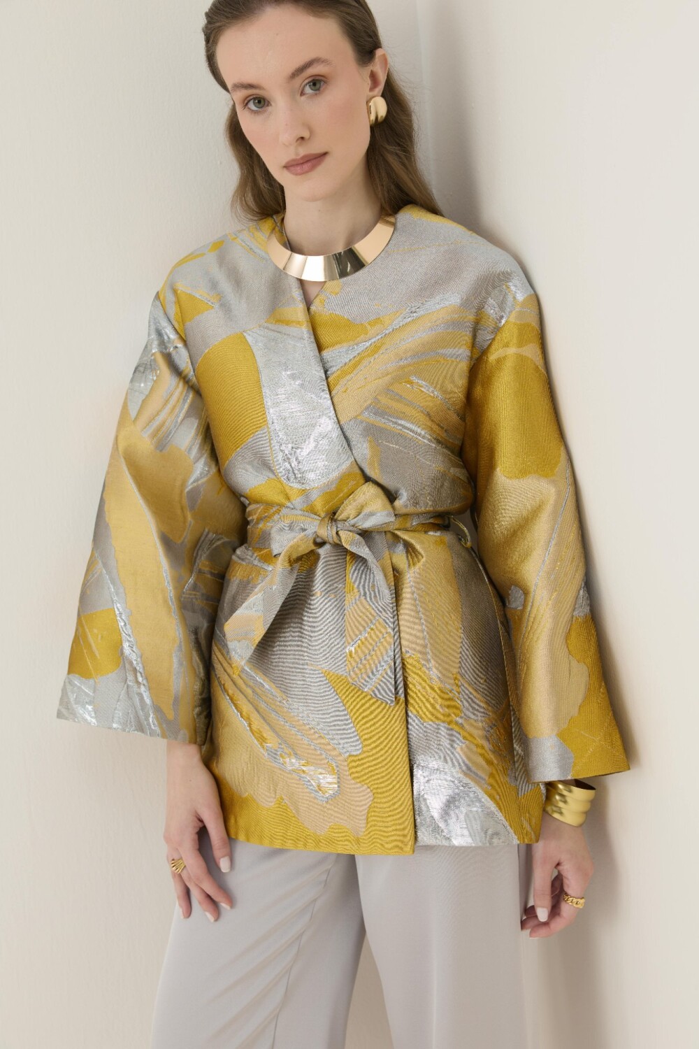 JAKAR KİMONO CEKET SARI - 6