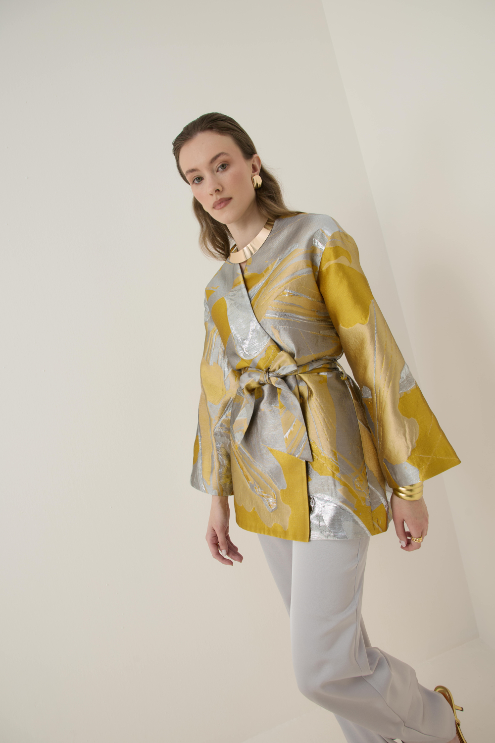 JAKAR KİMONO CEKET SARI - 9