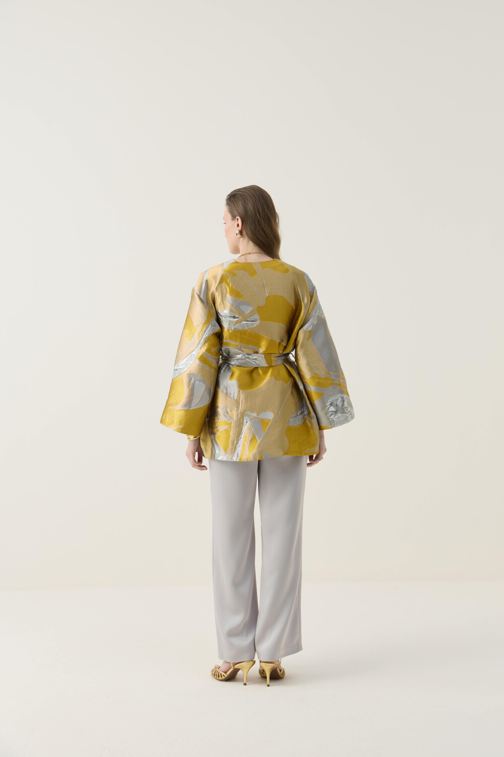 JAKAR KİMONO CEKET SARI - 11