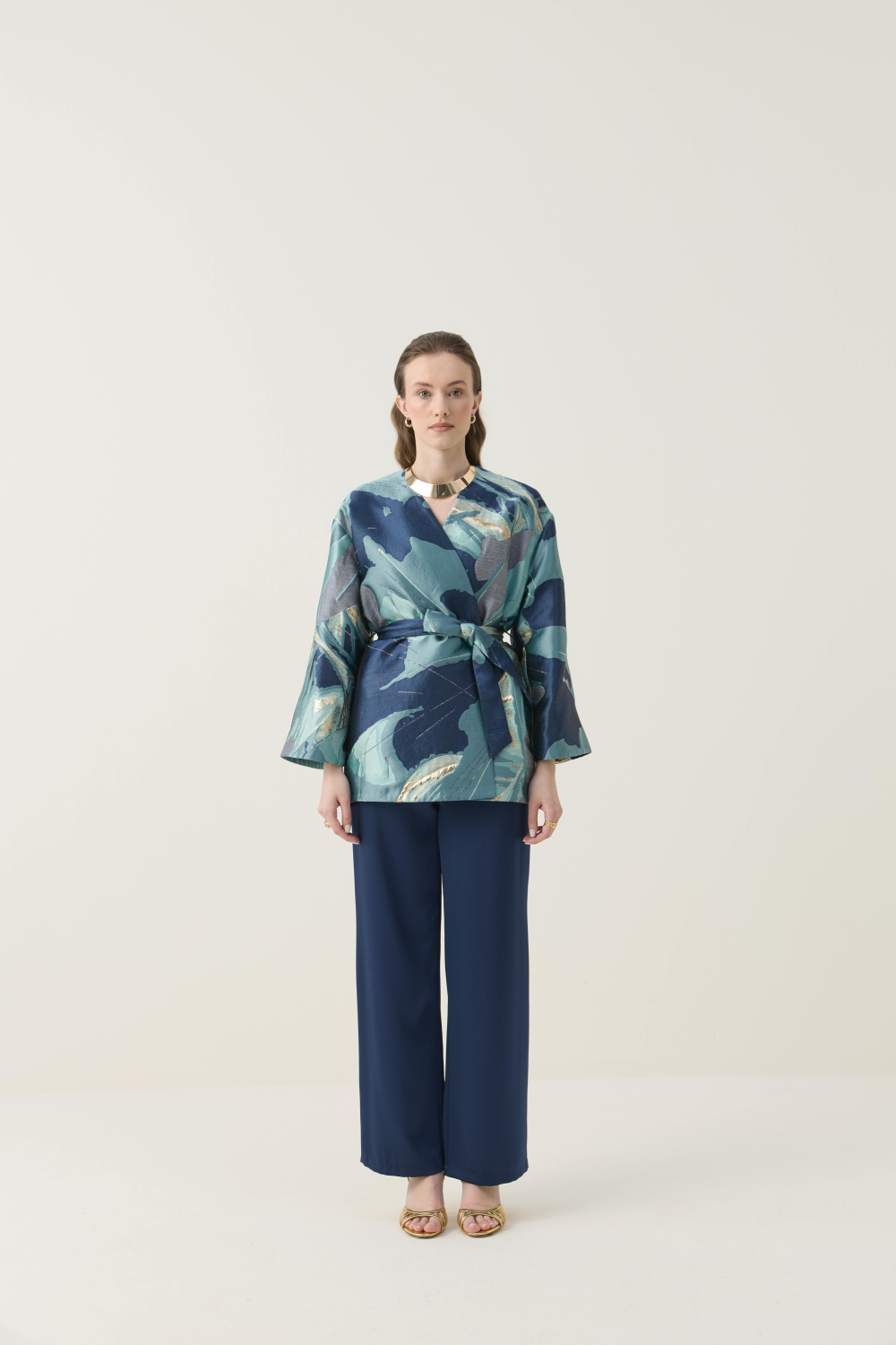 JAKAR KİMONO CEKET TURKUAZ - 3