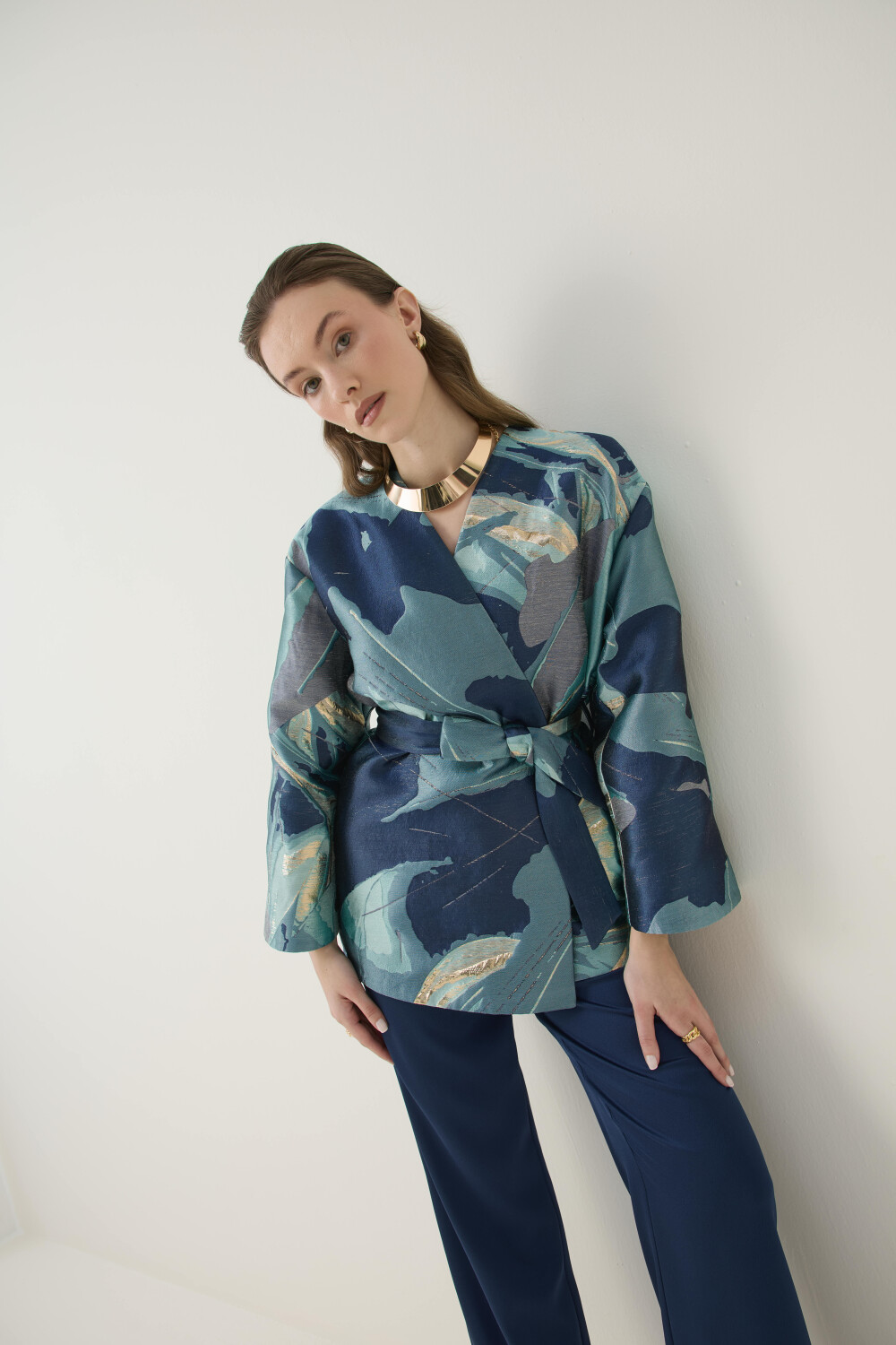 JAKAR KİMONO CEKET TURKUAZ - 9