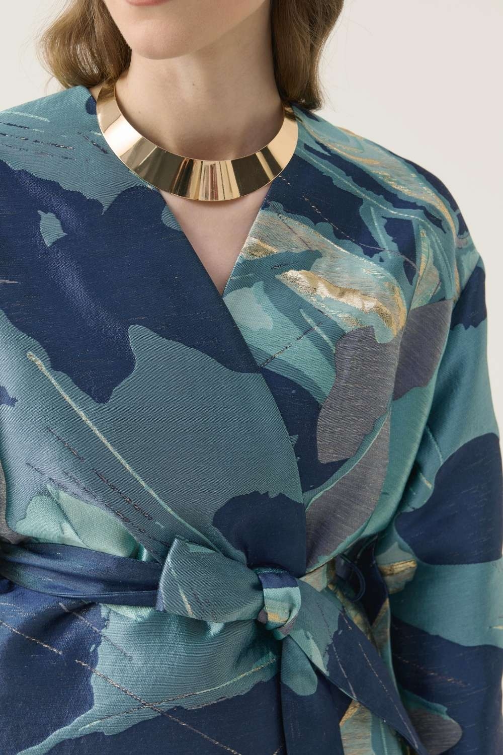 JAKAR KİMONO CEKET TURKUAZ - 10