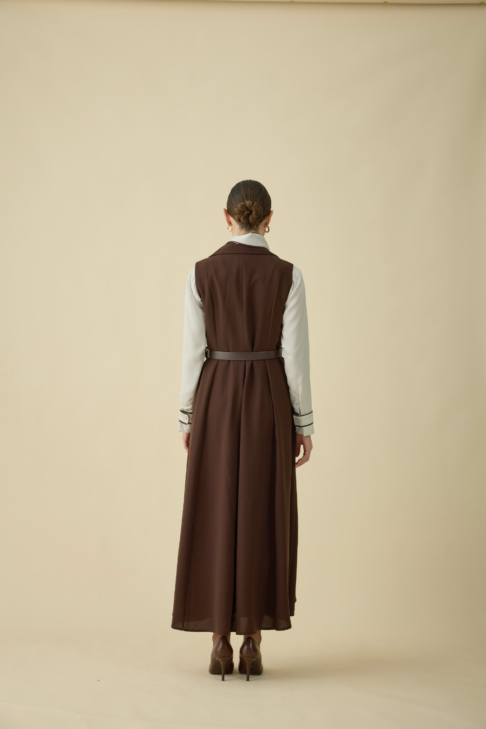 JİLE ELBİSE KAHVE - 3