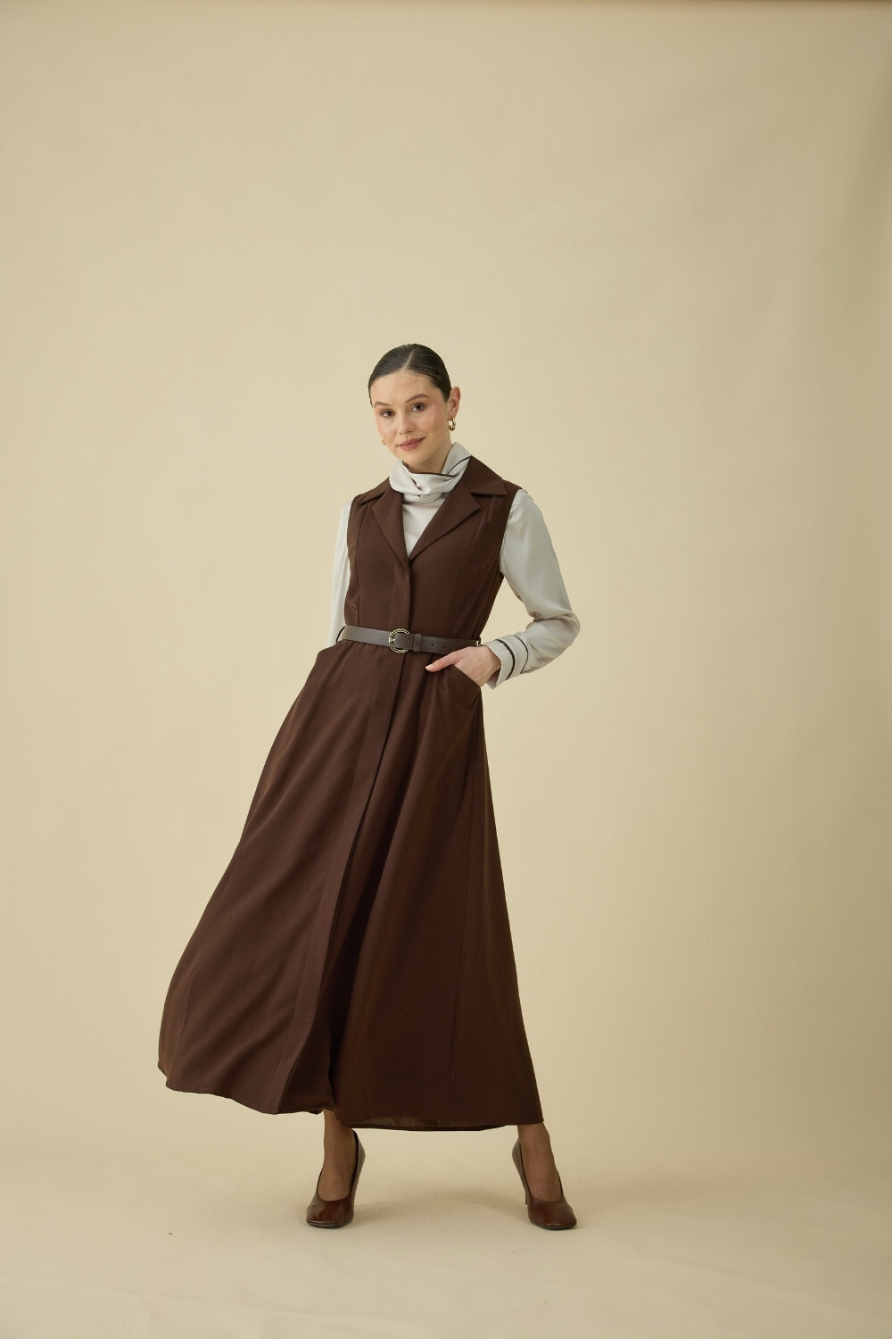 JİLE ELBİSE KAHVE - 4