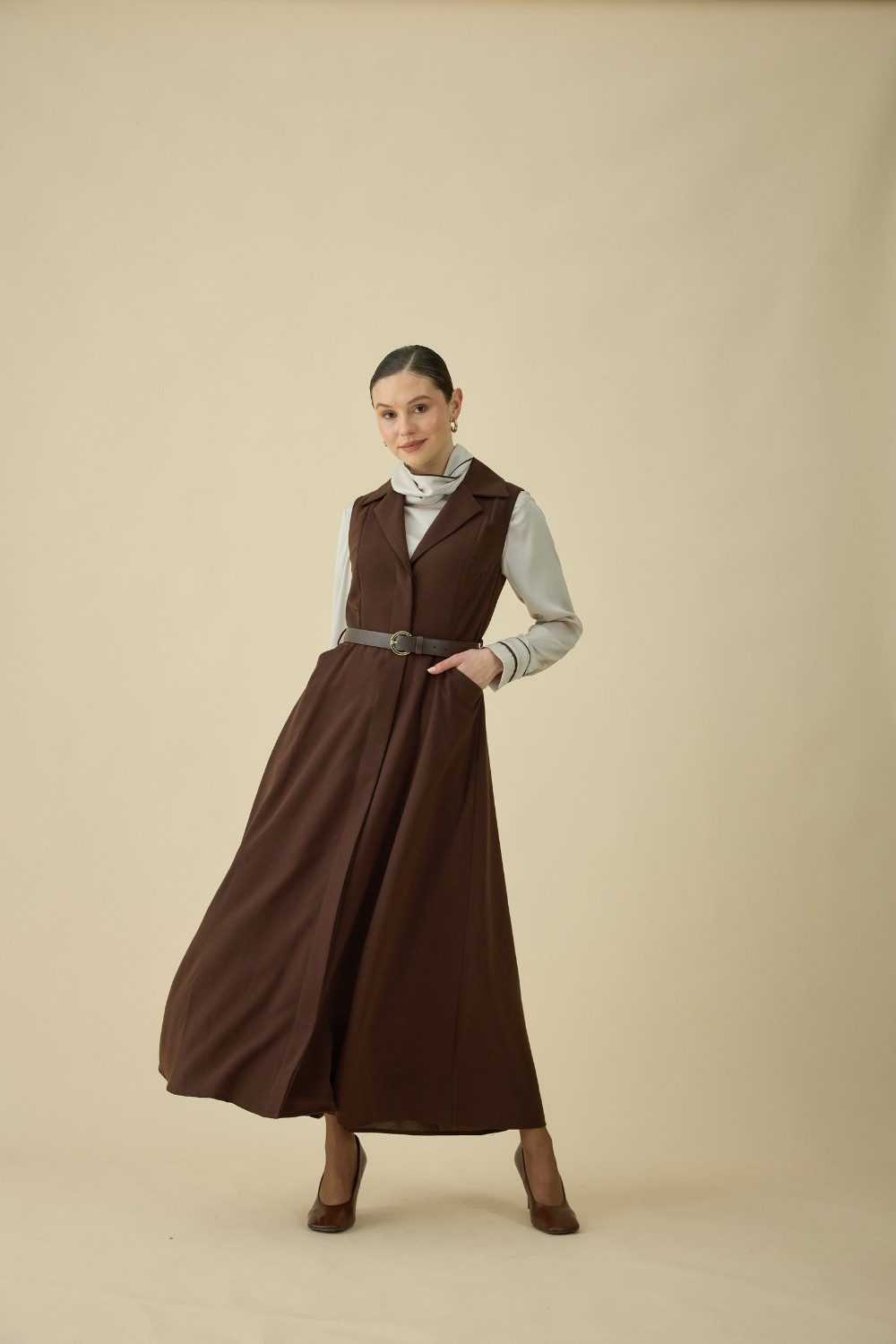 JİLE ELBİSE KAHVE - 4