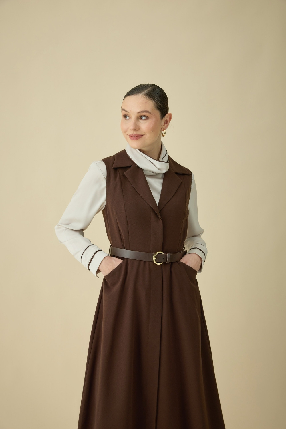 JİLE ELBİSE KAHVE - 5