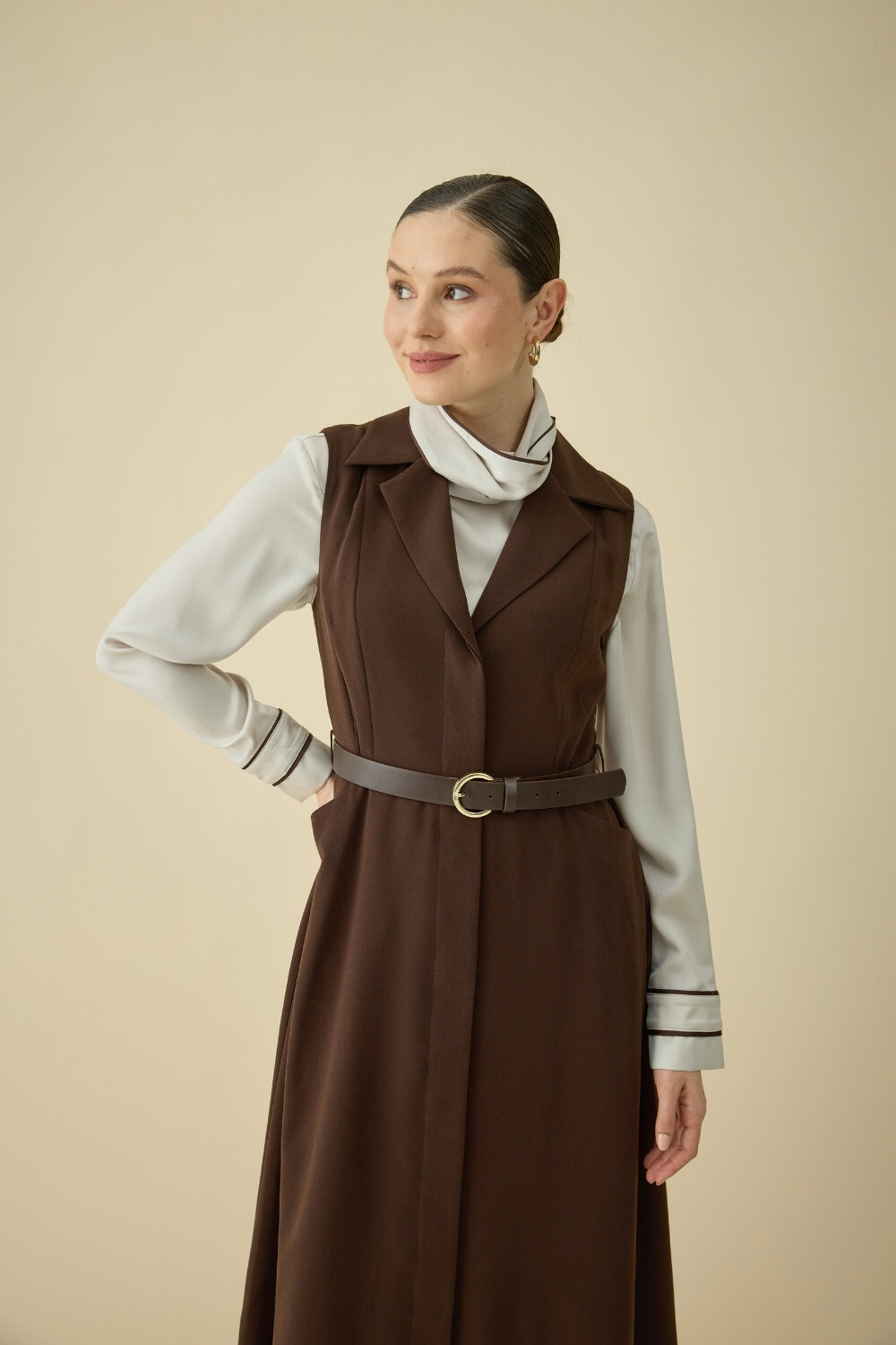 JİLE ELBİSE KAHVE - 6