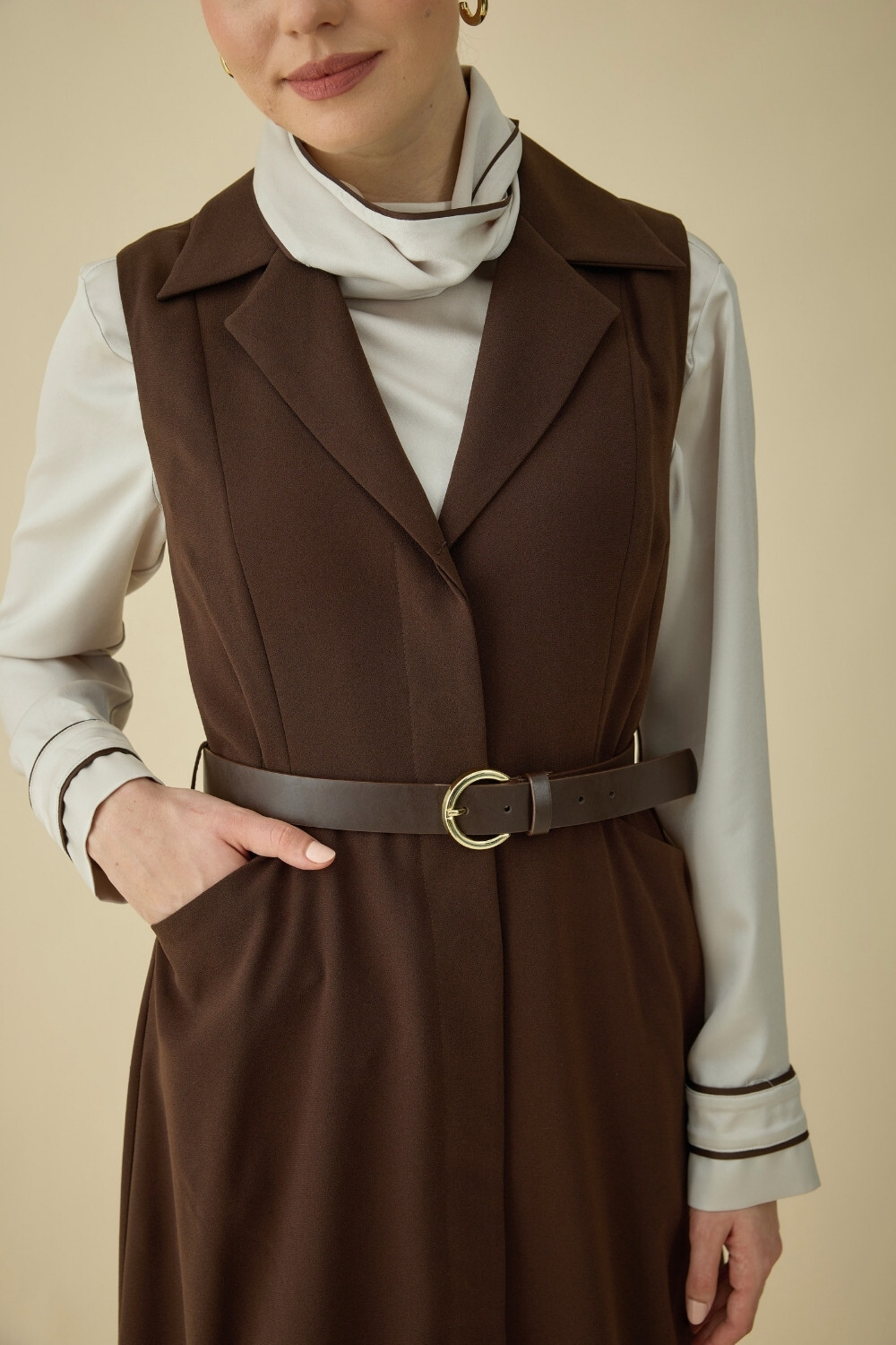 JİLE ELBİSE KAHVE - 8