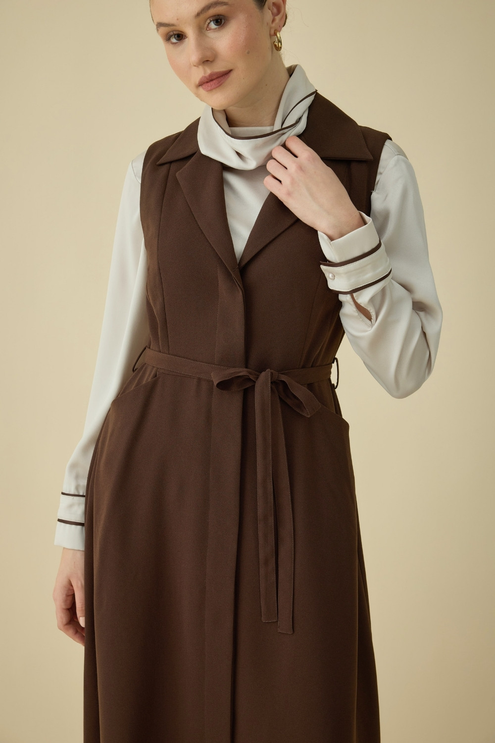 JİLE ELBİSE KAHVE - 1