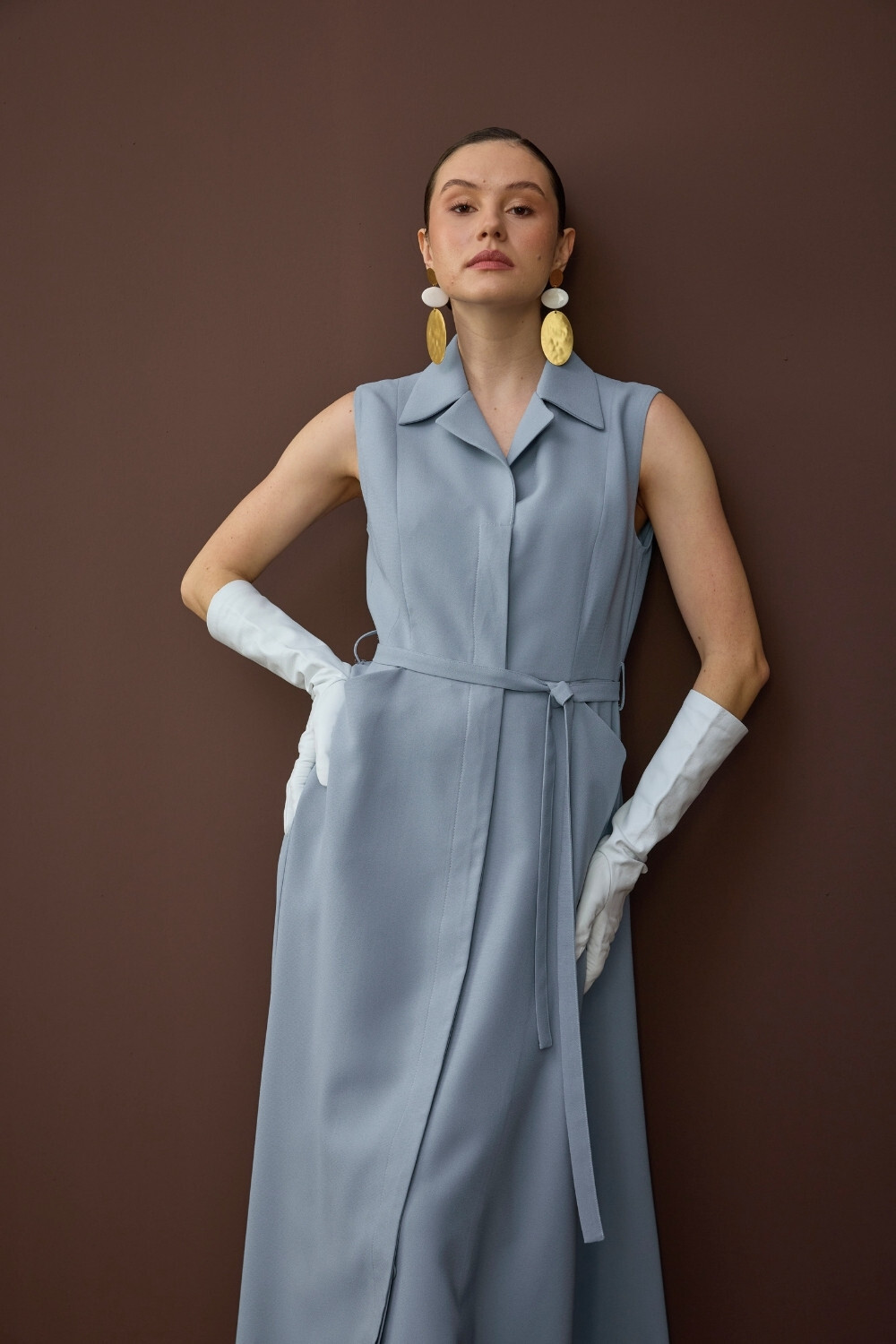 JİLE ELBİSE MAVİ - 4