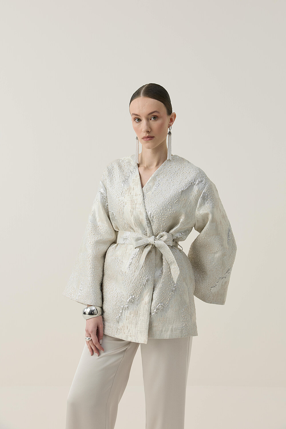 KİMONO CEKET EKRU - 2