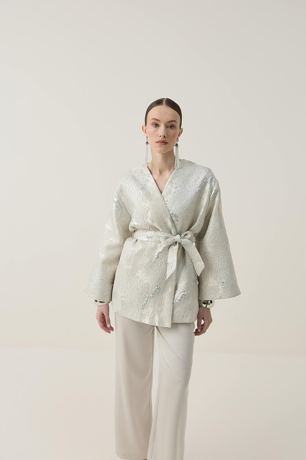 KİMONO CEKET EKRU - 3