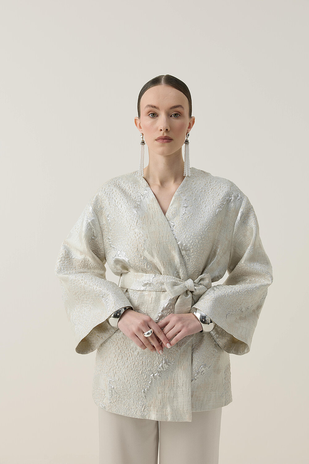 KİMONO CEKET EKRU - 4