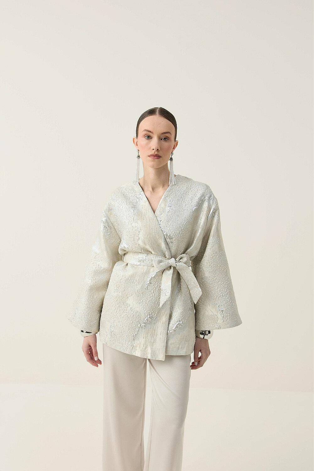 KİMONO CEKET EKRU - 8