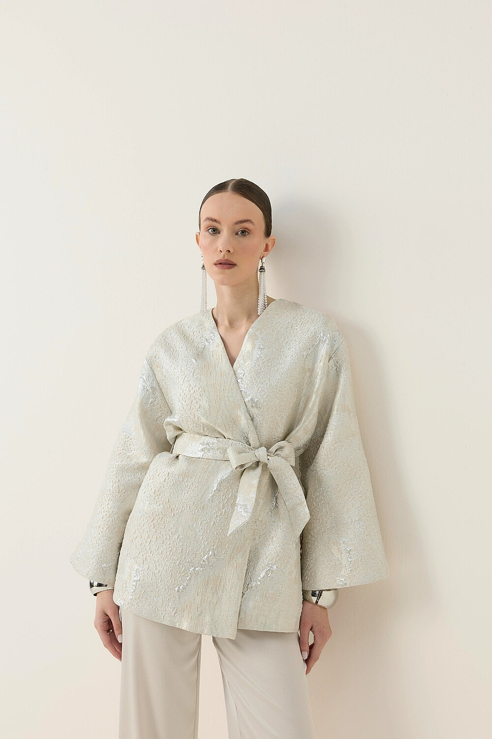 KİMONO CEKET EKRU - 9