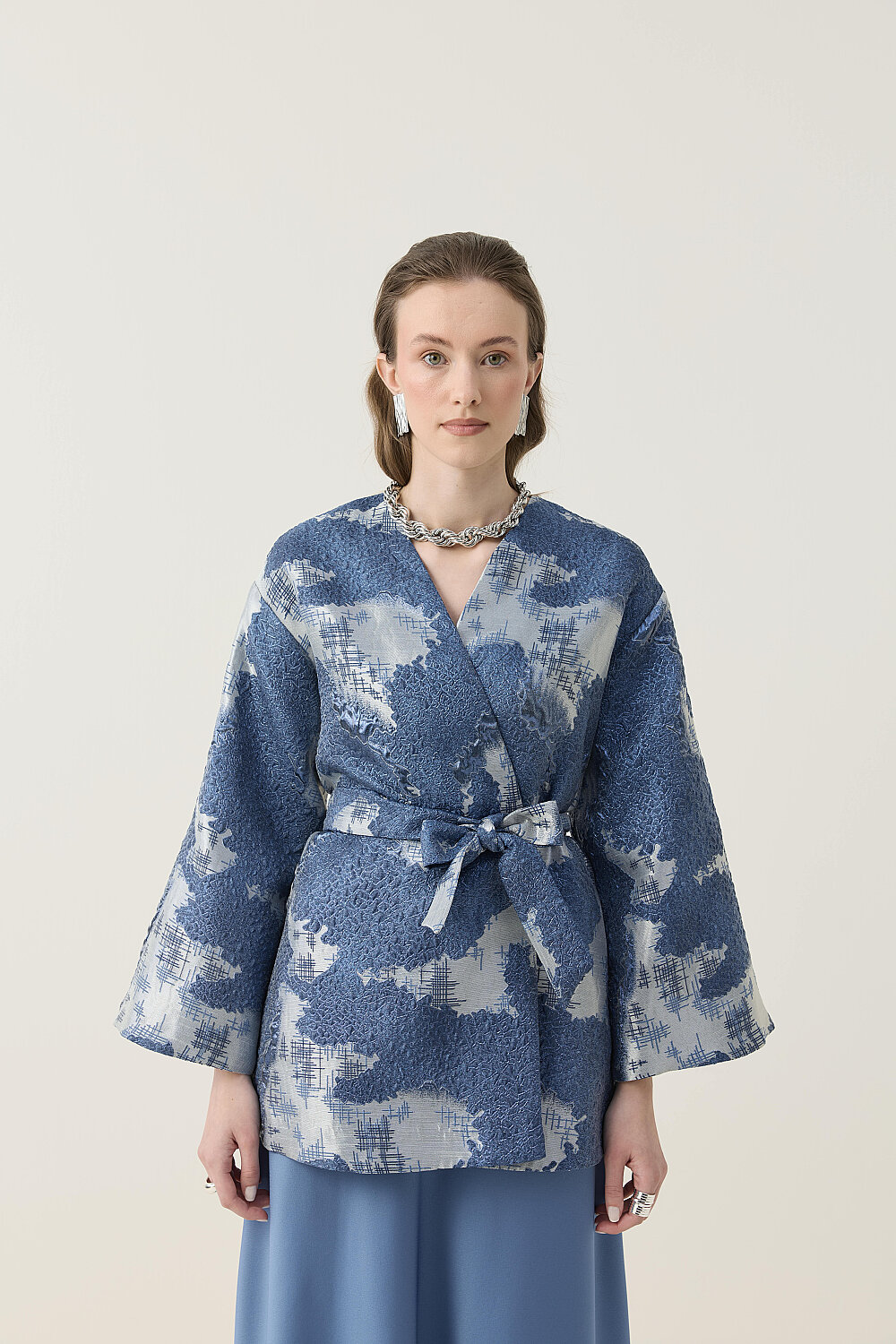 KİMONO CEKET MAVİ - 1