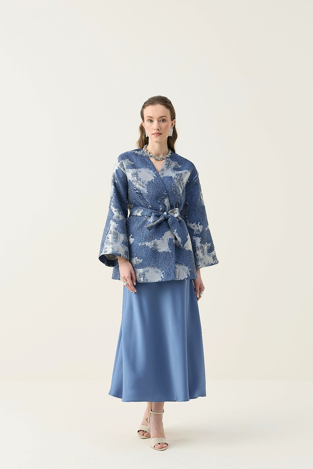 KİMONO CEKET MAVİ - 8